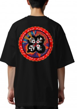 Rock Avenue - Oversized T-Shirt KISS Rock N Roll Rock Avenue Black