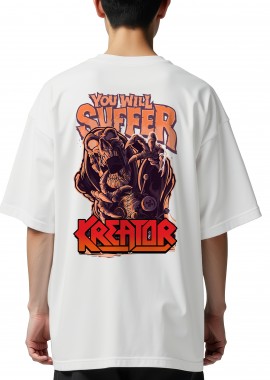 Rock Avenue - Oversized T-Shirt Kreator Rock Avenue White