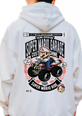 Pop Culture - Hoodie Mario Ride Pop Culture White