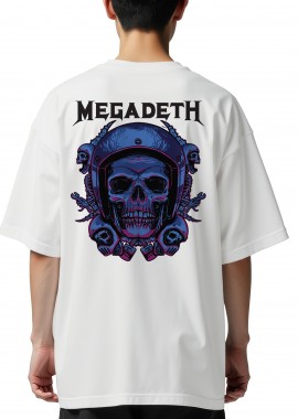 Oversized T-Shirt Megadeth Art2 Rock Avenue White