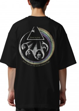 Oversized T-Shirt Pink Floyd2 Rock Avenue Black