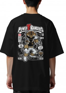 Pop Culture - Oversized T-Shirt Power Ranger Pop Culture Black