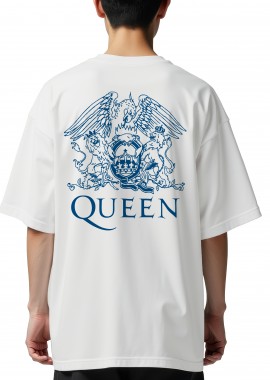 Rock Avenue - Oversized T-Shirt Queen Art2 Rock Avenue White