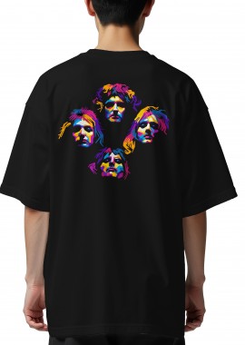 Rock Avenue - Oversized T-Shirt Queen Art3 Rock Avenue Black