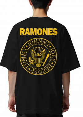Rock Avenue - Oversized T-Shirt Ramones Pres. Logo Rock Avenue Black