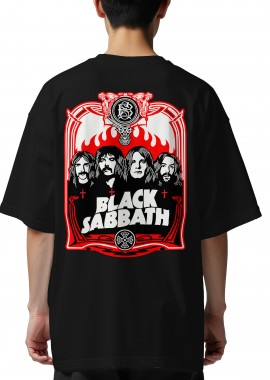 Oversized T-Shirt Black Sabbath Art Design1 Rock Avenue Black