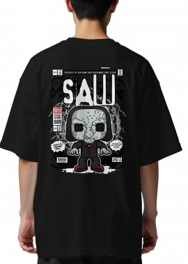 Pop Culture - Oversized T-Shirt Saw Billy Pop Culture Black