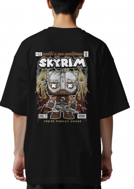 Oversized T-Shirt Skyrim Pop Culture Black