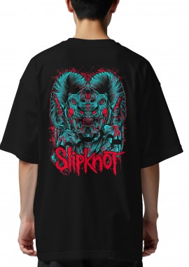 Rock Avenue - Oversized T-Shirt Slipknot Rock Avenue Black