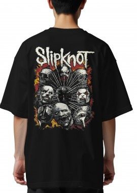 Oversized T-Shirt Slipknot2 Rock Avenue Black