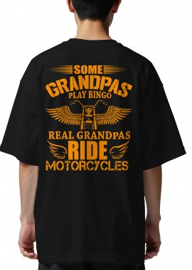 Pop Culture - Oversized T-Shirt Some grandpas play bingo Pop Culture Black