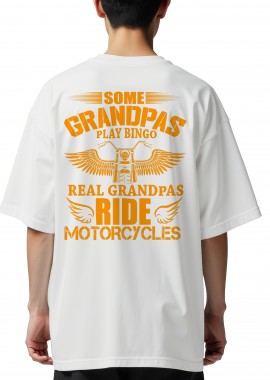 Pop Culture - Oversized T-Shirt Some grandpas play bingo Pop Culture White