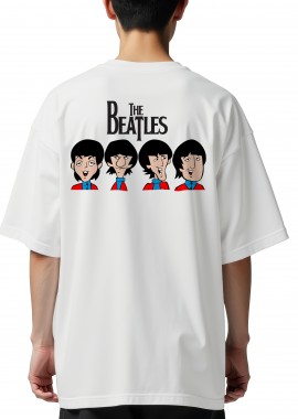 Oversized T-Shirt The Beatles Rock Avenue White