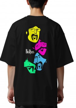 Oversized T-Shirt The Beatles 1 Rock Avenue Black