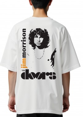 Rock Avenue - Oversized T-Shirt The Doors Jim Morrison Rock Avenue White