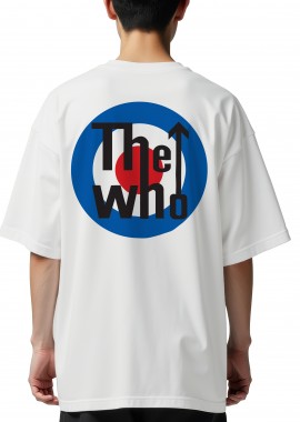 Oversized T-Shirt The Who Band Logo Art Rock Avenue White