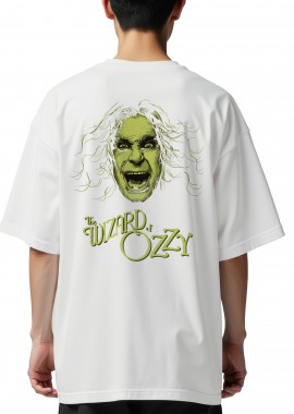 Oversized T-Shirt The Wizard Of Ozzy Rock Avenue White