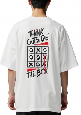 Oversized T-Shirt Think Outside The Box White Pop Culture White