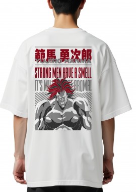Pop Culture - Oversized T-Shirt Ujiro Baki Hanma Pop Culture White