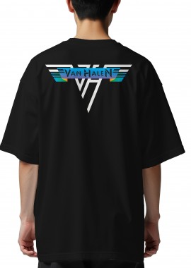 Oversized T-Shirt Van Halen One Logo Art Rock Avenue Black