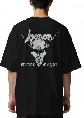 Oversized T-Shirt Venom Black Metal Rock Avenue Black