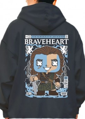 Pop Culture - Hoodie William Walace Brave Heart Pop Culture Black