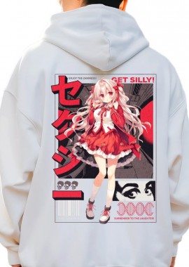 Pop Culture - Hoodie Anime Silly Girl Pop Culture White