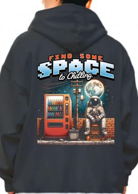 Pop Culture - Hoodie Astronaut Graphic 2 Pop Culture Black