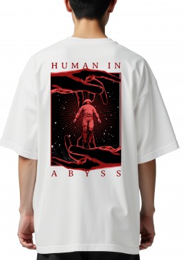Pop Culture - Oversized T-Shirt Space Graphic Pop Culture White
