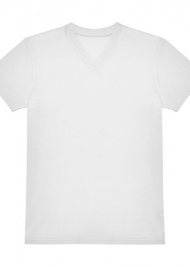 B & C - Ανδρικό T-Shirt με V Λαιμόκοψη E150 B & C Black White