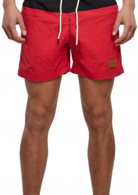 Ανδρικό Μαγιό Block Swim Shorts TB1026-00044 Urban Classics Blk/Red