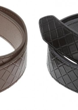 Σετ 2 Ζώνες Woven Embossed Synthetic Leather TB7217A-17831 Urban Classics black/silver+brown/silver