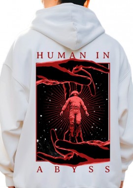 Hoodie Space Graphic Pop Culture White