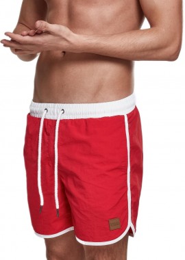 Μαγιό Retro Swimshorts TB2050-01314 Urban Classics firered/white