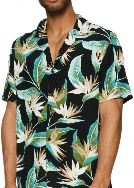 Πουκάμισο Blossoms Resort Shirt TB3506-02518 Urban Classics Black/Blossom