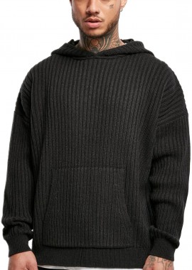 Πλεκτό Φούτερ με Κουκούλα TB4677 Urban Classics Black Black