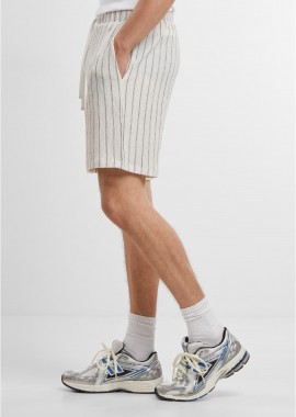 Urban Classics - Σορτς Striped Crinkle Resort TB7343-04577 Urban Classics offwhite/black