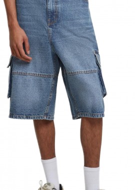 Urban Classics - Βερμούδα Relaxed Denim Cargo TB7367 Urban Classics mid deep blue washed