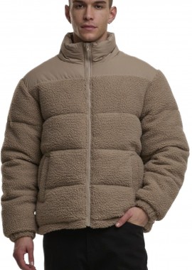 Μπουφάν Puffer Fabric Mix Teddy TB7940 Urban Classics darktaupe