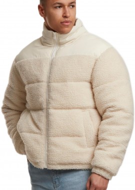 Μπουφάν Puffer Fabric Mix Teddy TB7940-02903 Urban Classics Whitesand