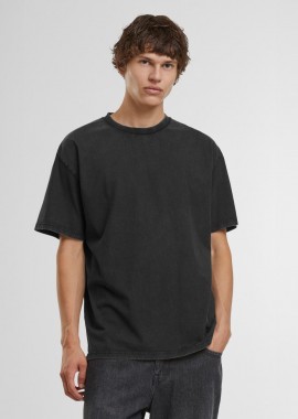 T-Shirt Vintage Heavy Loose BY307 Build Your Brand Black