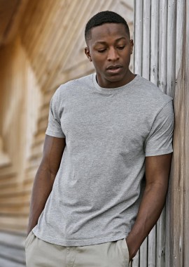 T-Shirt Unlabeled Premium Light Organic Cotton 1140 Tee Jays Heather Grey