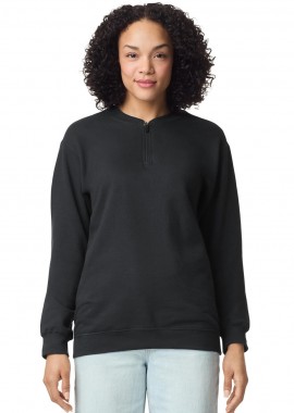 Gildan - Φούτερ με Φερμουάρ 1/4 SF008 Gildan Softstyle Midweight Fleece Black