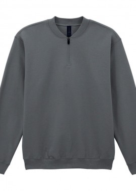 Φούτερ με Φερμουάρ 1/4 SF008 Gildan Softstyle Midweight Fleece Charcoal