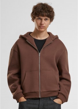 BYB - Ζακέτα Φούτερ με Κουκούλα BY285 Build Your Brand Fluffy Zip Hoody Chocolate Brown