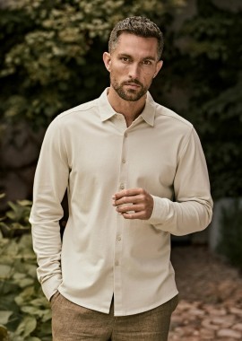 Πουκάμισο Luxury Stretch 1416 Tee Jays Tailored Fit Cement