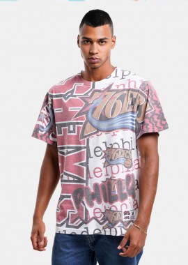 Mitchell & Ness Jumbotron 2.0 Sublimated Philadelphia 76ers Men's T-Shirt (9000117291_1539)