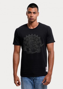 Mitchell & Ness NBA Toronto Raptors Black Tonal Print Ανδρικό T-shirt (9000156175_1469)