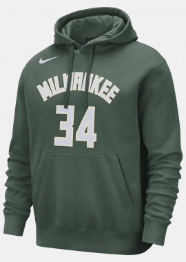 Nike NBA Milwaukee Bucks Club Ανδρικό Φούτερ με Κουκούλα (9000151718_40564)
