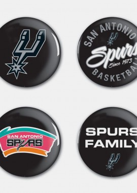 Wincraft - Wincraft Nba Btn 4Pk Sa Spurs (9000179213_76363)